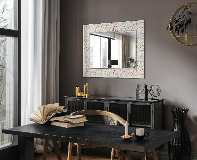 Zrkadlo rám s potlačou Květinový akvarelový vzor