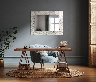 Zrkadlo rám s potlačou Květinový akvarelový vzor