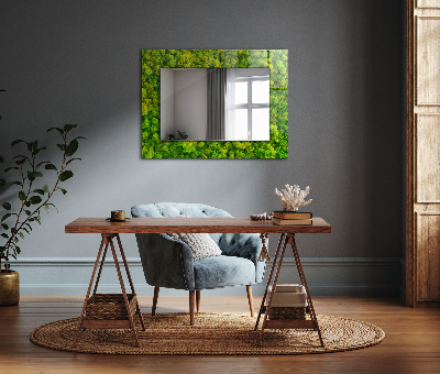 Zrkadlo s potlačeným rámom Zelený mech