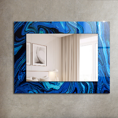 Zrkadlo s motívom Abstraktní modrý vzor