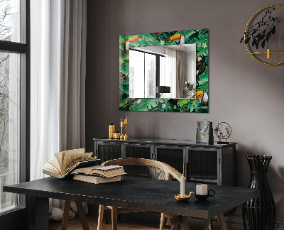 Zrkadlo s motívom Tukani listy džungle