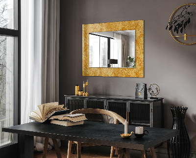 Zrkadlo s potlačeným rámom Oranžový vzor listů