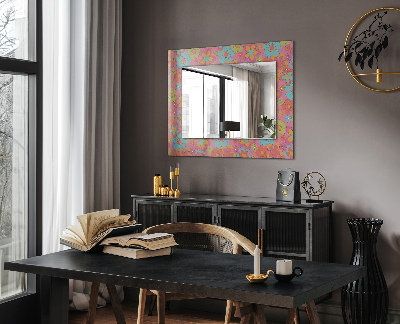 Zrkadlo s potlačeným rámom Barevná květinová drážka