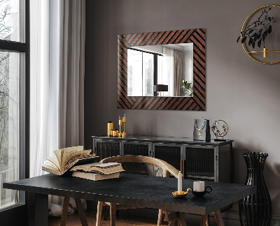Zrkadlo s motívom Dřevěné diagonální pruhy