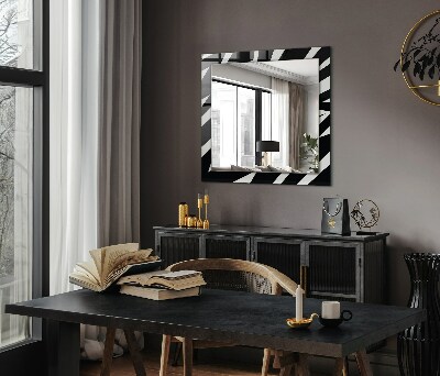 Dekoračné zrkadlo na stenu Černobílý geometrický