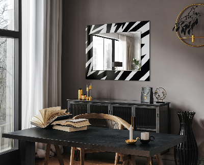 Dekoračné zrkadlo na stenu Černobílý geometrický