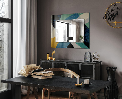 Zrkadlo s potlačeným rámom Abstraktní barevné vzory