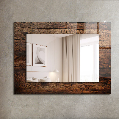 Dekoračné zrkadlo Textura dřevěné desky