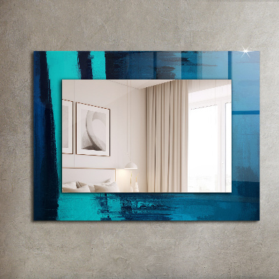 Zrkadlo s motívom Abstraktní modré umění