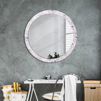 Kulaté dekorativní zrcadlo Lebky