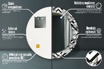 Kulaté dekorativní zrcadlo Kolibřík