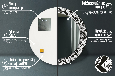 Kulaté dekorativní zrcadlo Kolibřík