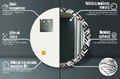 Kulaté dekorativní zrcadlo Kolibřík