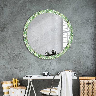 Kulaté dekorativní zrcadlo Rybí kost