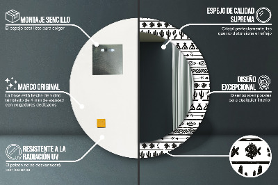 Kulaté dekorativní zrcadlo Boho minimalista