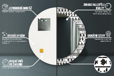 Kulaté dekorativní zrcadlo Boho minimalista