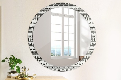 Kulaté dekorativní zrcadlo Boho minimalista