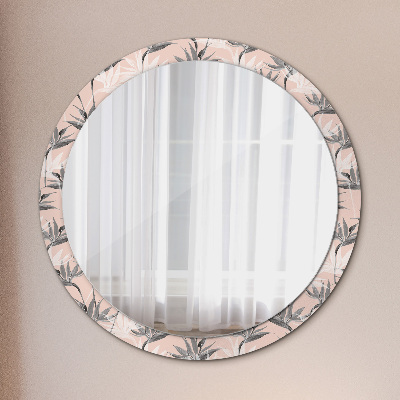 Kulaté dekorativní zrcadlo Ptačí ráj