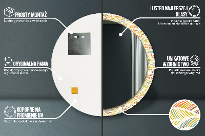 Kulaté dekorativní zrcadlo Abstraktní