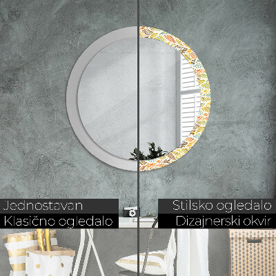 Kulaté dekorativní zrcadlo Abstraktní