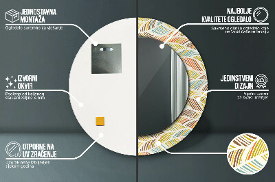 Kulaté dekorativní zrcadlo Abstraktní