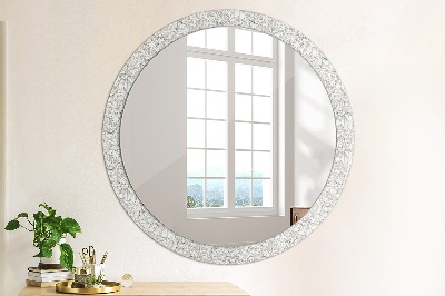 Kulaté dekorativní zrcadlo na zeď Lotosové květiny