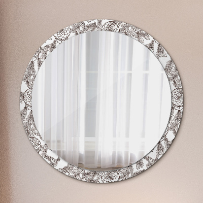 Kulaté zrcadlo s dekorem Dreamcatcher feathers