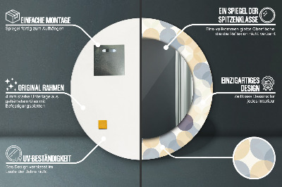 Kulaté dekorativní zrcadlo Geometrická kola