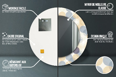 Kulaté dekorativní zrcadlo Geometrická kola