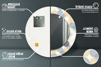 Kulaté dekorativní zrcadlo Geometrická kola