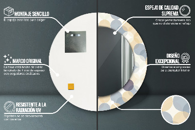 Kulaté dekorativní zrcadlo Geometrická kola