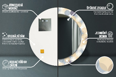 Kulaté dekorativní zrcadlo Geometrická kola