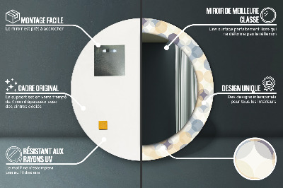 Kulaté dekorativní zrcadlo Geometrická kola