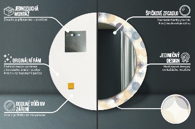 Kulaté dekorativní zrcadlo Geometrická kola