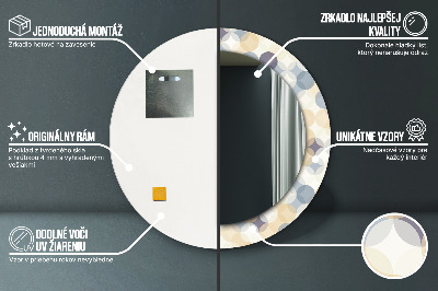 Kulaté dekorativní zrcadlo Geometrická kola