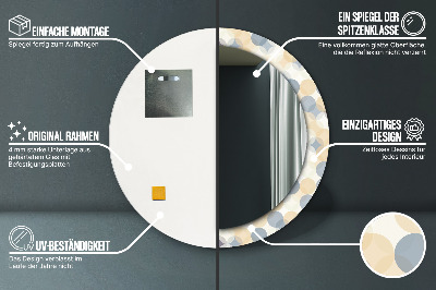 Kulaté dekorativní zrcadlo Geometrická kola