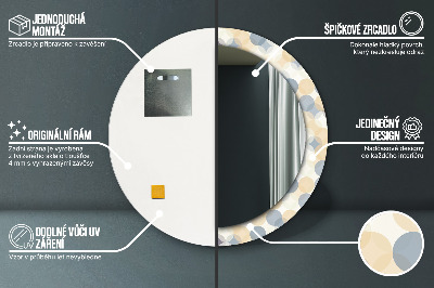 Kulaté dekorativní zrcadlo Geometrická kola