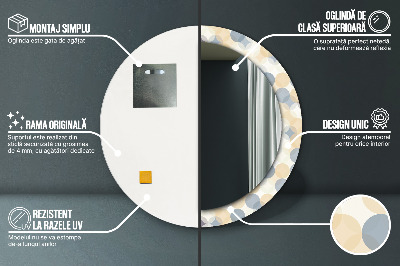 Kulaté dekorativní zrcadlo Geometrická kola