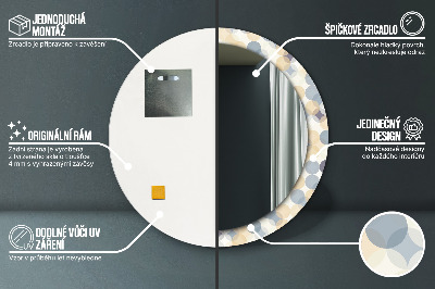 Kulaté dekorativní zrcadlo Geometrická kola