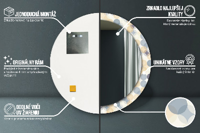 Kulaté dekorativní zrcadlo Geometrická kola