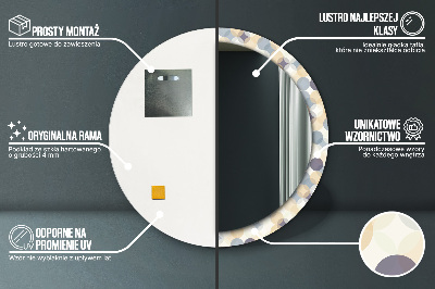 Kulaté dekorativní zrcadlo Geometrická kola