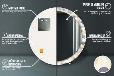 Kulaté dekorativní zrcadlo Geometrická kola