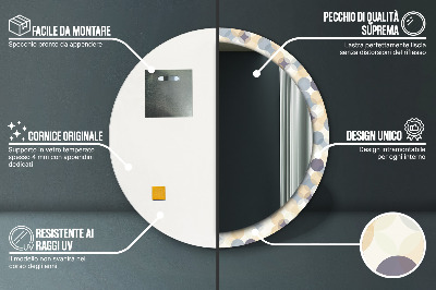 Kulaté dekorativní zrcadlo Geometrická kola