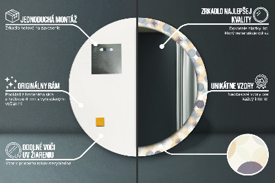 Kulaté dekorativní zrcadlo Geometrická kola