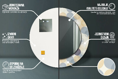 Kulaté dekorativní zrcadlo Geometrická kola