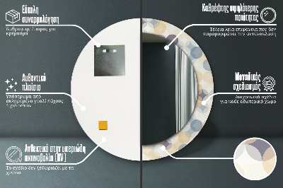 Kulaté dekorativní zrcadlo Geometrická kola