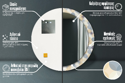 Kulaté dekorativní zrcadlo Geometrická kola