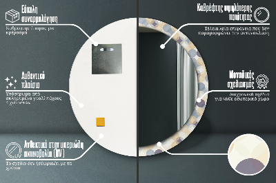 Kulaté dekorativní zrcadlo Geometrická kola