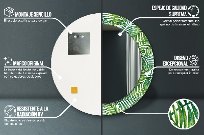 Kulaté dekorativní zrcadlo Tropická dlaň