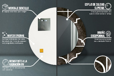 Kulaté dekorativní zrcadlo Starožitné dlaždice